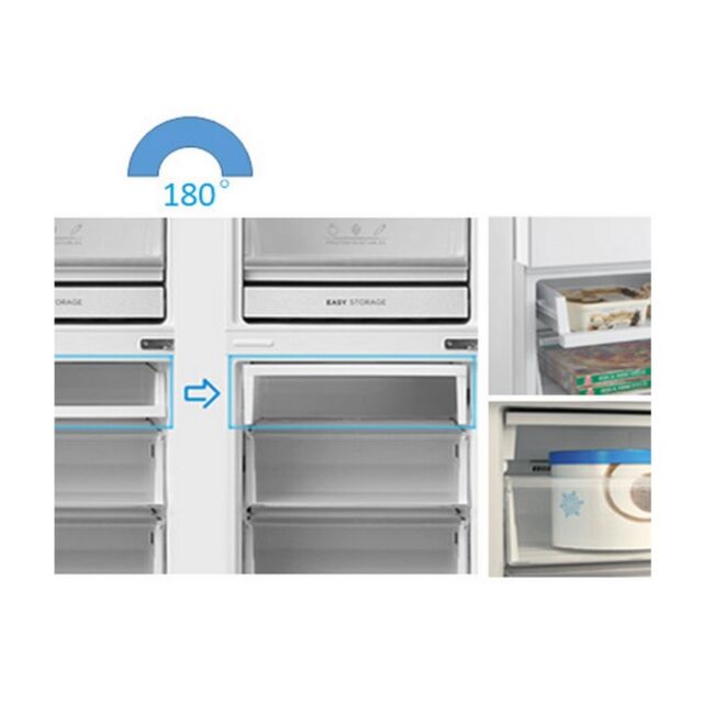Midea MDRB379FGD01 54.7Cm 60/40 Total No Frost Fridge Freezer - White