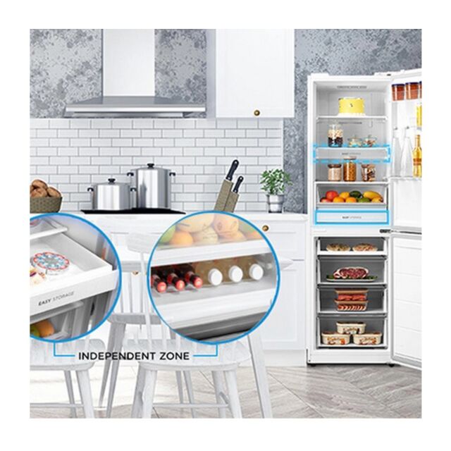 Midea MDRB379FGD01 54.7Cm 60/40 Total No Frost Fridge Freezer - White