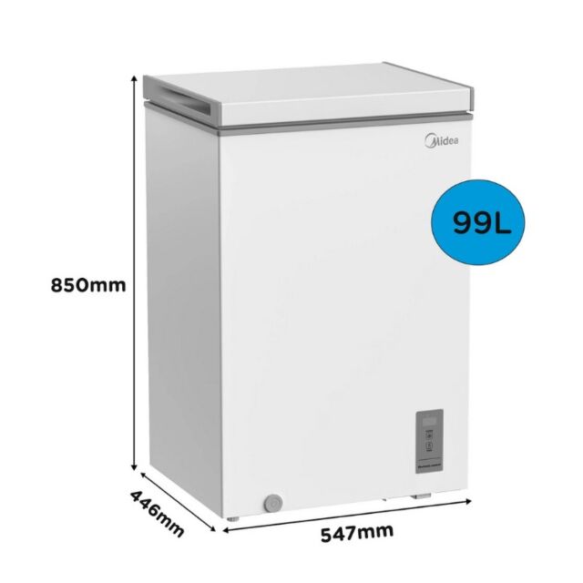 Midea MDRC154FZE01 99 Ltr Chest Freezer - White
