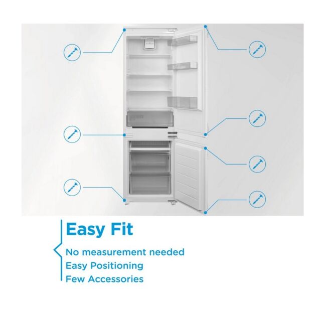 Midea MDRE379FGE01D 54Cm 70/30 Built In Fridge Freezer - White