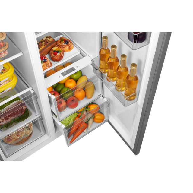 Midea MDRS619FIE46 83.5Cm 460L Frost Free Fridge Freezer - Stainless Steel