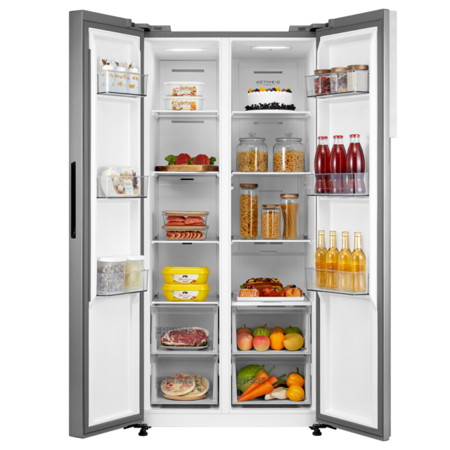 Midea MDRS619FIE46 83.5Cm 460L Frost Free Fridge Freezer - Stainless Steel