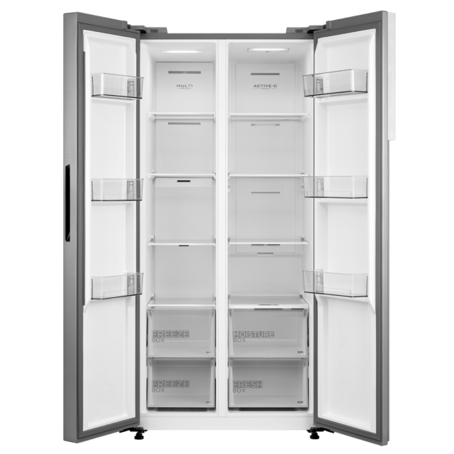 Midea MDRS619FIE46 83.5Cm 460L Frost Free Fridge Freezer - Stainless Steel