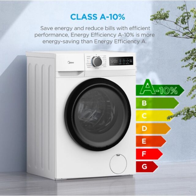 Midea MF110W100BA10WU 10Kg 1400 Spin Washing Machine - White