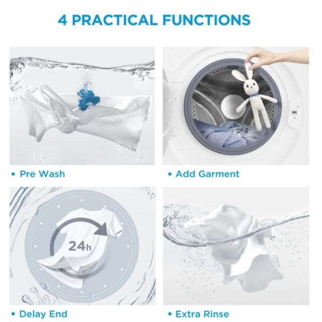 Midea MF110W100BA10WU 10Kg 1400 Spin Washing Machine - White