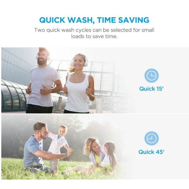 Midea MF110W100BA10WU 10Kg 1400 Spin Washing Machine - White
