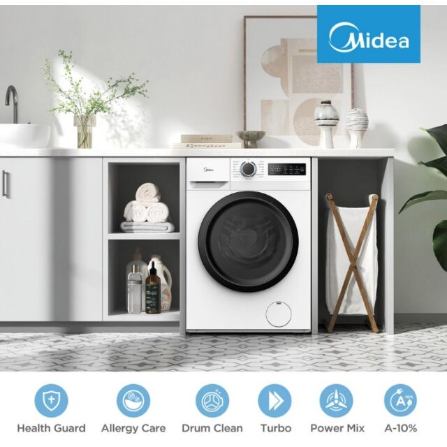 Midea MF110W100BA10WU 10Kg 1400 Spin Washing Machine - White