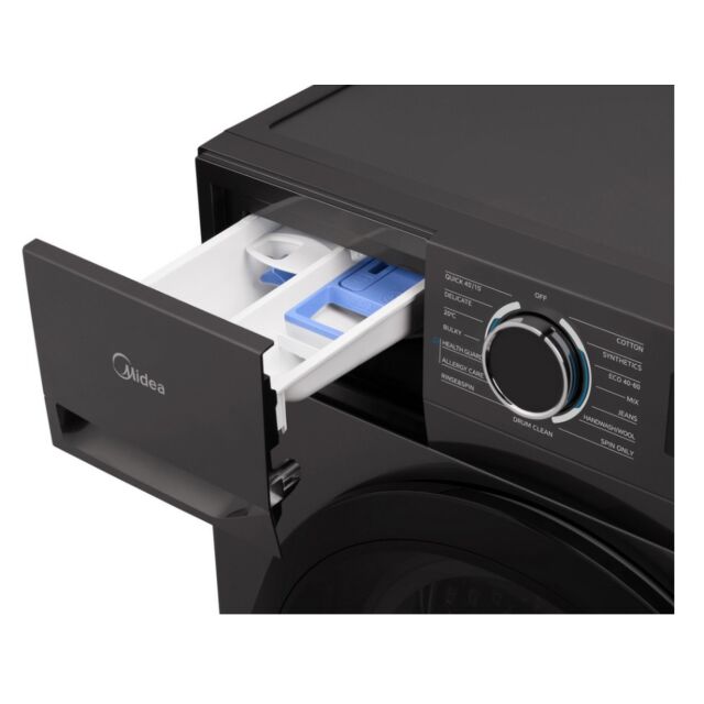 Midea MF110W80BA10TUK 8Kg 1400 Spin Washing Machine - Graphite