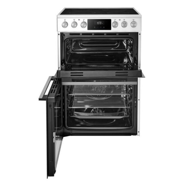 Midea MFO24EME4R118-W H 60Cm Double Oven Cooker With Ceramic Hob - White
