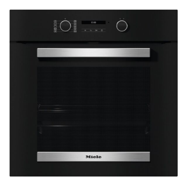 Miele H 2465 BP 59.5Cm Built In Electric Single Oven - Black & Stainless Steel