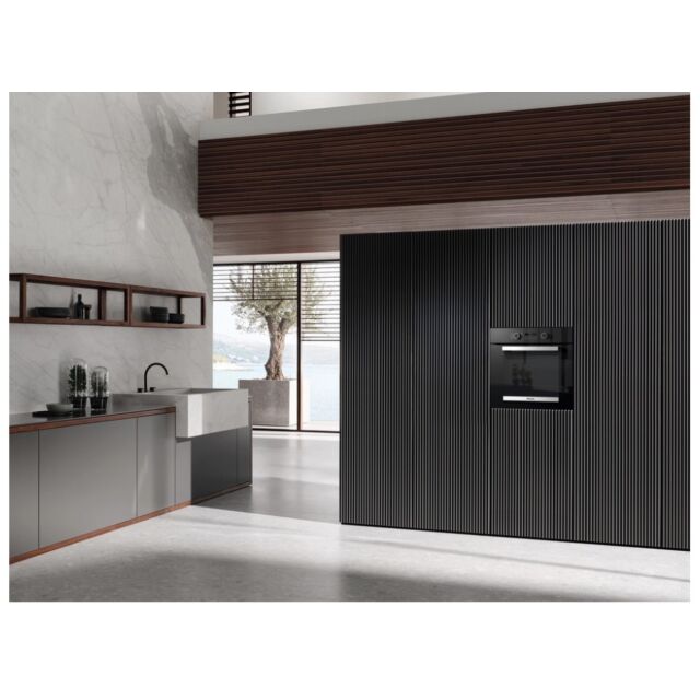 Miele H 2465 BP 59.5Cm Built In Electric Single Oven - Black & Stainless Steel