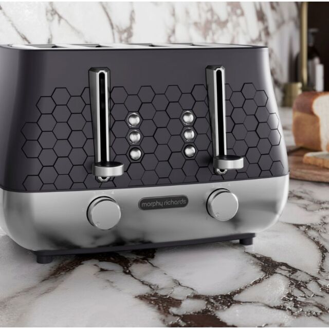 Morphy Richards 243020 Cassini 4-Slice Toaster Moonless Night - Black