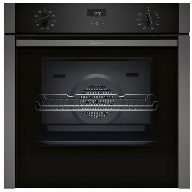 Neff B3ACE4AG3B N 50, Built-in oven, 60 x 60 cm, Graphite-Grey, Slide & Hide