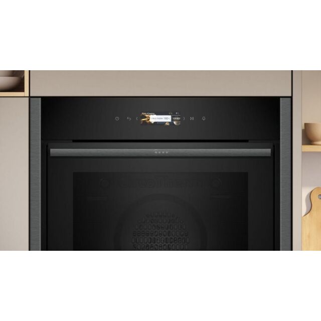 Neff B54CR71G0B N 70, Built-in oven, 60 x 60 cm, Graphite-Grey, Silde & Hide, Pyrolytic Oven