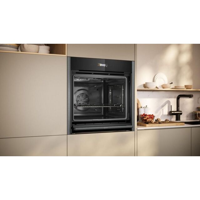 Neff B54CR71G0B N 70, Built-in oven, 60 x 60 cm, Graphite-Grey, Silde & Hide, Pyrolytic Oven