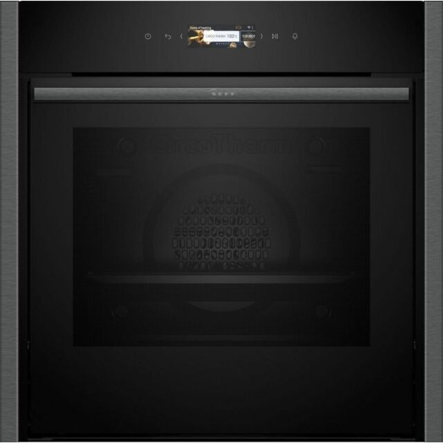 Neff B54CR71G0B N 70, Built-in oven, 60 x 60 cm, Graphite-Grey, Silde & Hide, Pyrolytic Oven