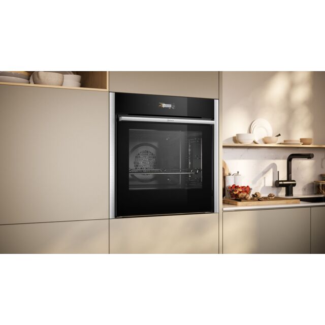 Neff B54CR71N0B N 70, Built-in oven, 60 x 60 cm, Stainless steel, Hide & Slide, Pyrolytic Oven