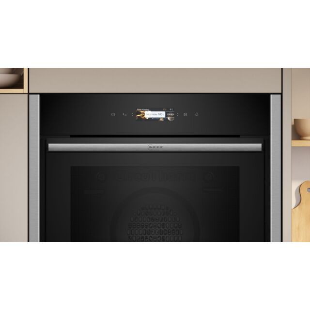 Neff B54CR71N0B N 70, Built-in oven, 60 x 60 cm, Stainless steel, Hide & Slide, Pyrolytic Oven