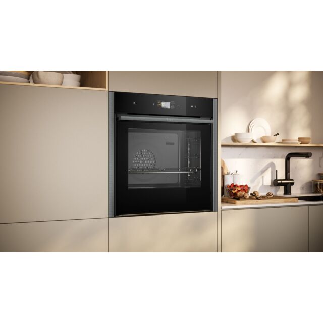 Neff B64FS31G0B N 90, Built-in oven with steam function, 60 x 60 cm, Graphite-Grey, Slide & Hide