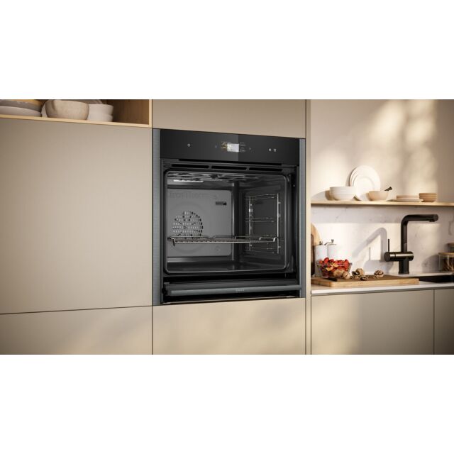 Neff B64FS31G0B N 90, Built-in oven with steam function, 60 x 60 cm, Graphite-Grey, Slide & Hide