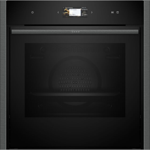 Neff B64VS71G0B N 90, Built-in oven with added steam function, 60 x 60 cm, Graphite-Grey, Hide & Slide, Pyrolytic Oven