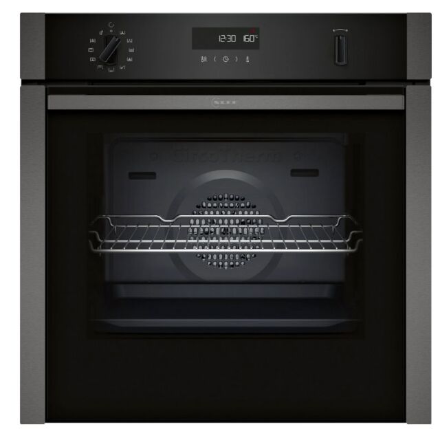 Neff B6ACH7AG7B N 50, Built-in oven, 60 x 60 cm, Graphite-Grey, Slide & Hide, Pyrolytic Oven