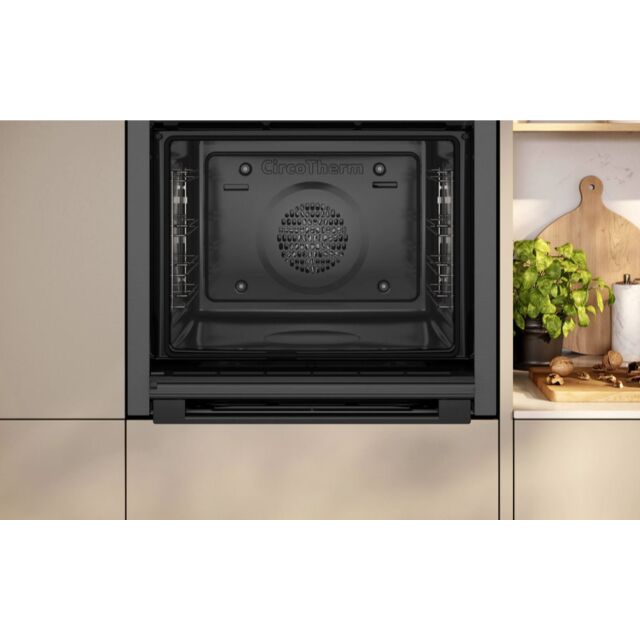 Neff B6ACH7AG7B N 50, Built-in oven, 60 x 60 cm, Graphite-Grey, Slide & Hide, Pyrolytic Oven