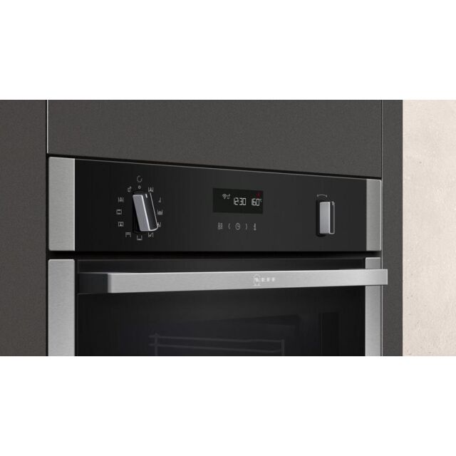 Neff B6ACH7HH0B  Slide+Hide door, N 50, Built-in oven, 60 x 60 cm, Stainless steel