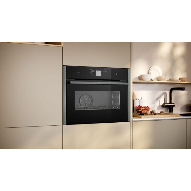 Neff C24FT53G0B Electronic N 90 Built-in compact oven with steam function - 60 x 45 cm - Graphite-Grey