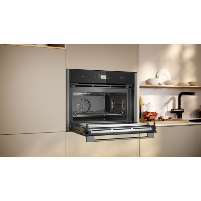 Neff C24MS31G0B Electronic N 90  Built-in compact oven with microwave function - 60 x 45 cm - Graphite-Grey