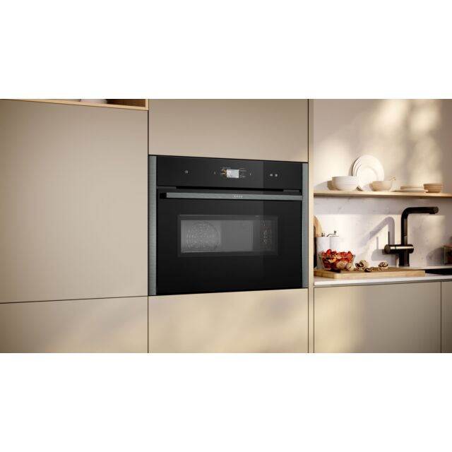 Neff C24MS71G0B Electronic N90 Built-in compact oven with microwave function - 60 x 45 cm - Graphite-Grey