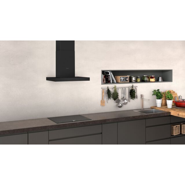 Neff D62BBC0S0B 60cm, N 30, Wall-mounted cooker hood, 60 cm, Black