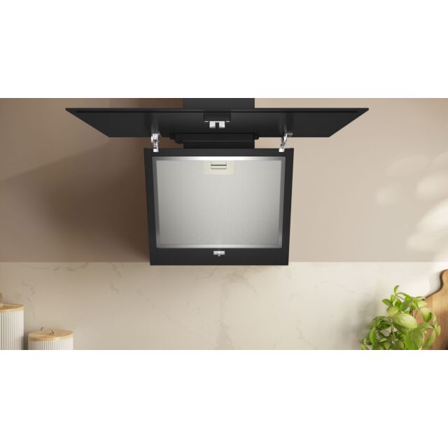 Neff D63IDK1S0B N 30, Wall-mounted cooker hood, 60 cm, clear glass black printed