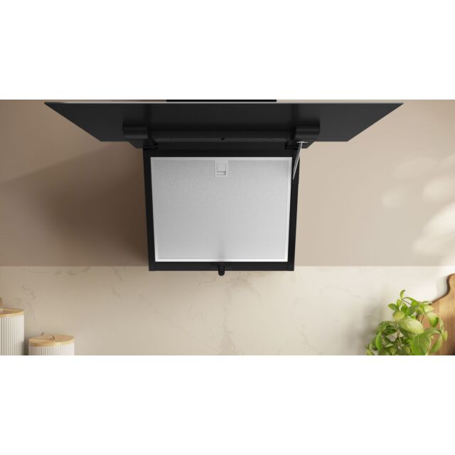 Neff D65IFN1S0B N 50, Wall-mounted cooker hood, 60 cm, clear glass black printed