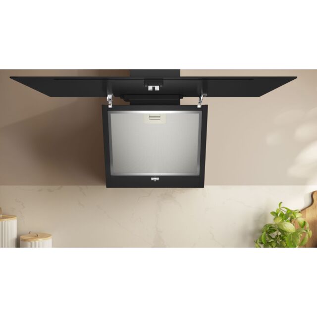 Neff D83IDK1S0B N 30, Wall-mounted cooker hood, 80 cm, clear glass black printed