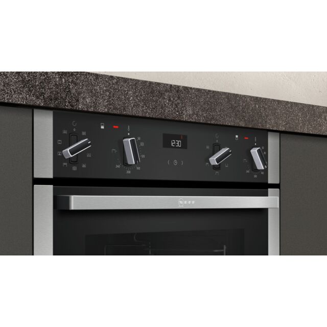 Neff J1ACE2HN0B N 50, Built-under double oven - Stainless Steel