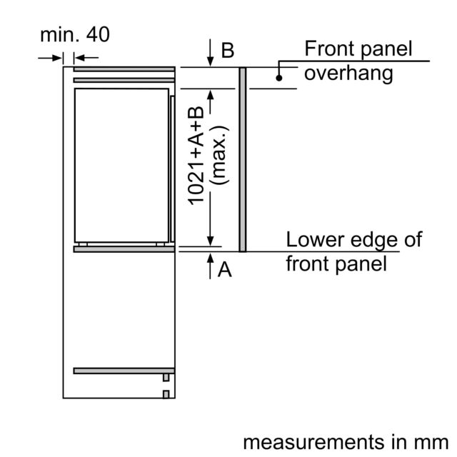 Neff KI1311SE0 N 30, Built-in fridge, 102.5 x 56 cm, sliding hinge