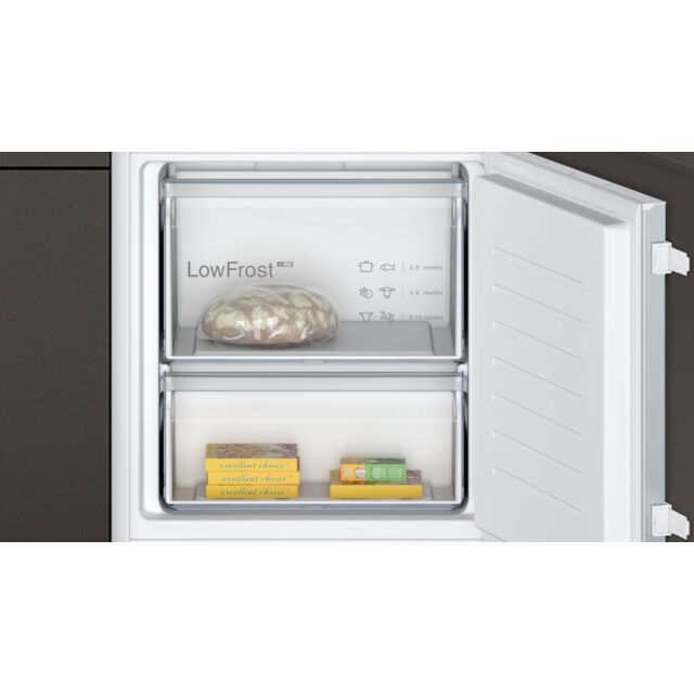 Neff KI5871SE0G N 30, Built-in fridge-freezer with freezer at bottom, 177.2 x 54.1 cm, sliding hinge
