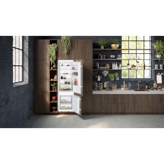 Neff KI5871SE0G N 30, Built-in fridge-freezer with freezer at bottom, 177.2 x 54.1 cm, sliding hinge