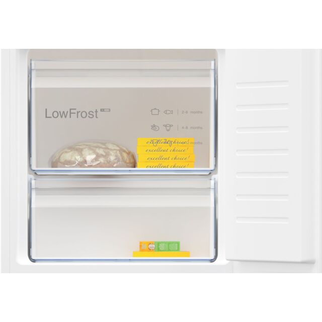 Neff KI5872FE0G N 50, Built-in fridge-freezer with freezer at bottom, 177.2 x 54.1 cm, flat hinge - white