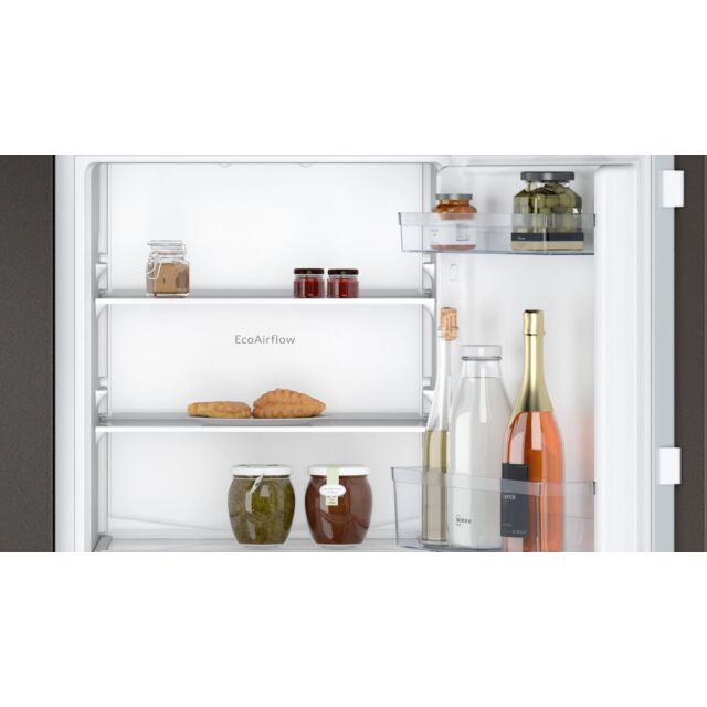 Neff KI7851FE0G N 30, Built-in fridge-freezer with freezer at bottom, 177.2 x 54.1 cm, flat hinge