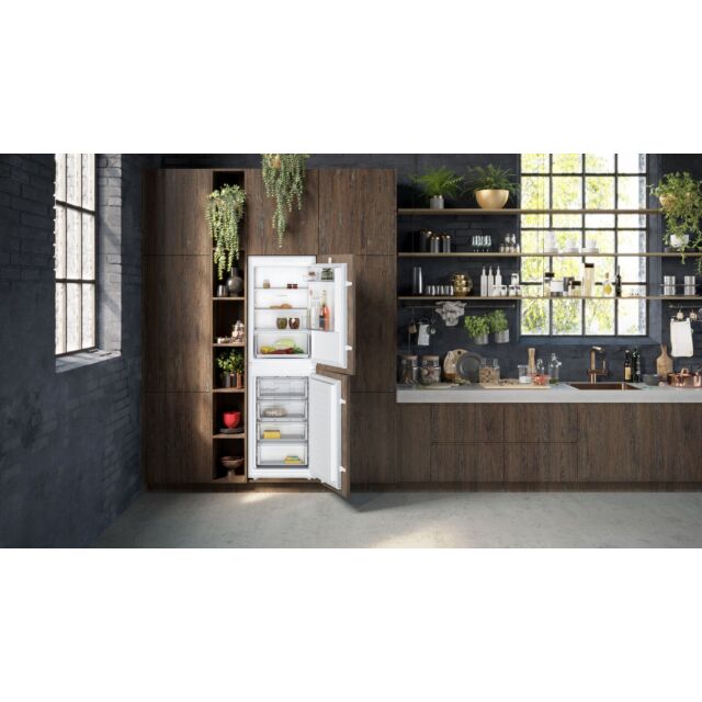 Neff KI7851SE0G N 30, Built-in fridge-freezer with freezer at bottom, 177.2 x 54.1 cm, sliding hinge