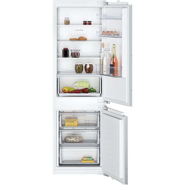 Neff KI7861FE0G N 30, Built-in fridge-freezer with freezer at bottom, 177.2 x 54.1 cm, flat hinge