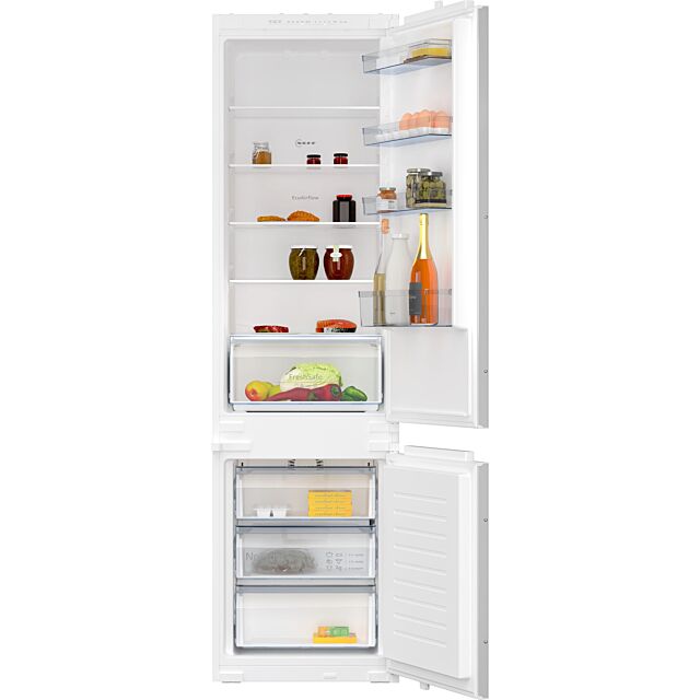 Neff KI7961SE0G N 30, Built-in fridge-freezer with freezer at bottom, 193.5 x 54.1 cm, sliding hinge