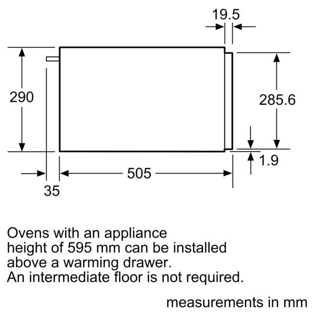 Neff N1AHA02N0B N 50, Built-in warming drawer, 60 x 29 cm, Stainless steel