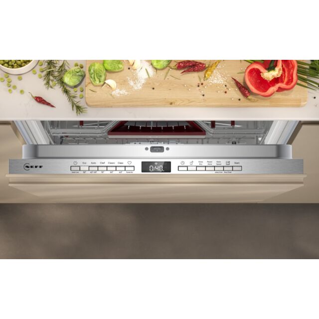 Neff S195HCX17G 6 Programmes, Flex 2 Baskets, Flex Cutlery Drawer, 5 Options, Gap Illumination (Whit