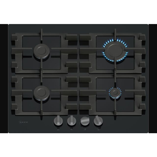 Neff T26NKP4S0 N 50, Gas hob, 60 cm, Tempered glass, Black