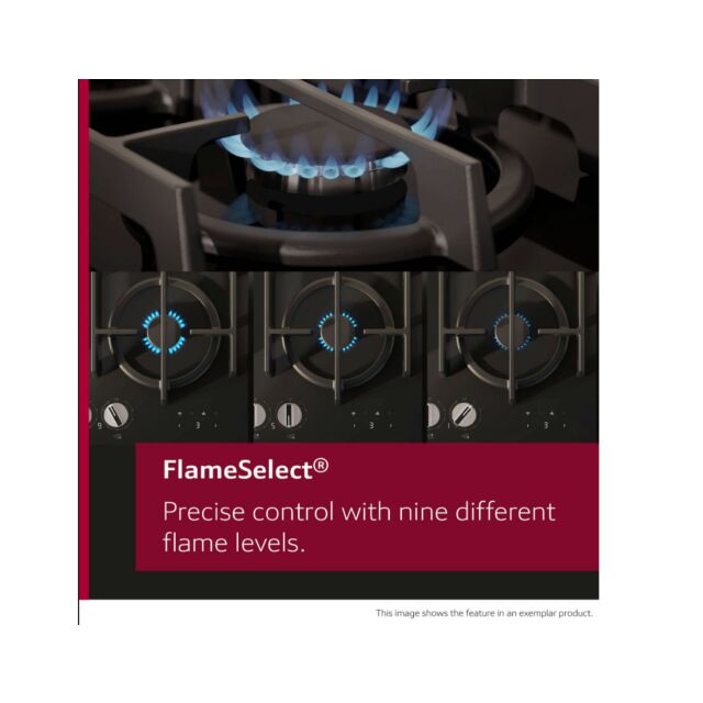Neff T27CIQ8N0 75cm, N 70, Gas hob, 75 cm, Stainless steel