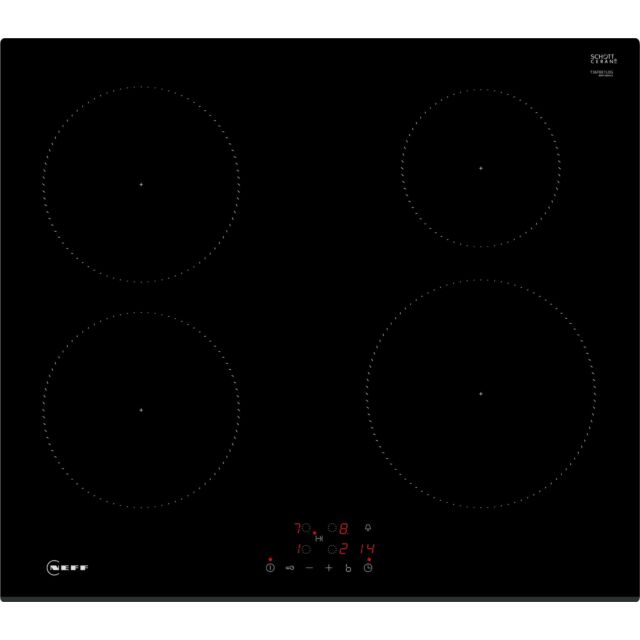 Neff T36FBE1L0G 60cm Induction Hob, Touch Control, 4 zones, Front Bevel, Plug and Play with GB plug