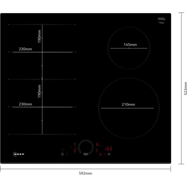 Neff T66FHE4L0 N 70, Induction hob, 60 cm, Black
